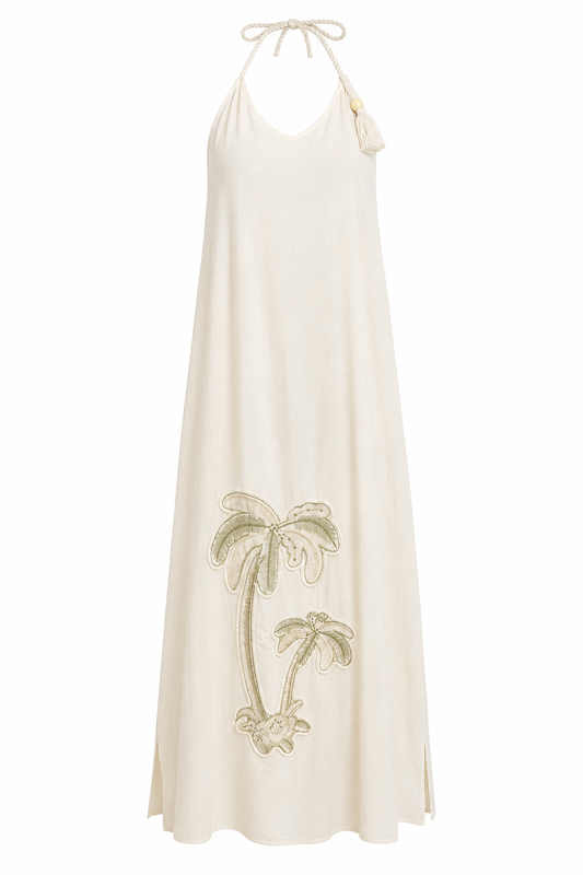 Jurk Palm/ Crème