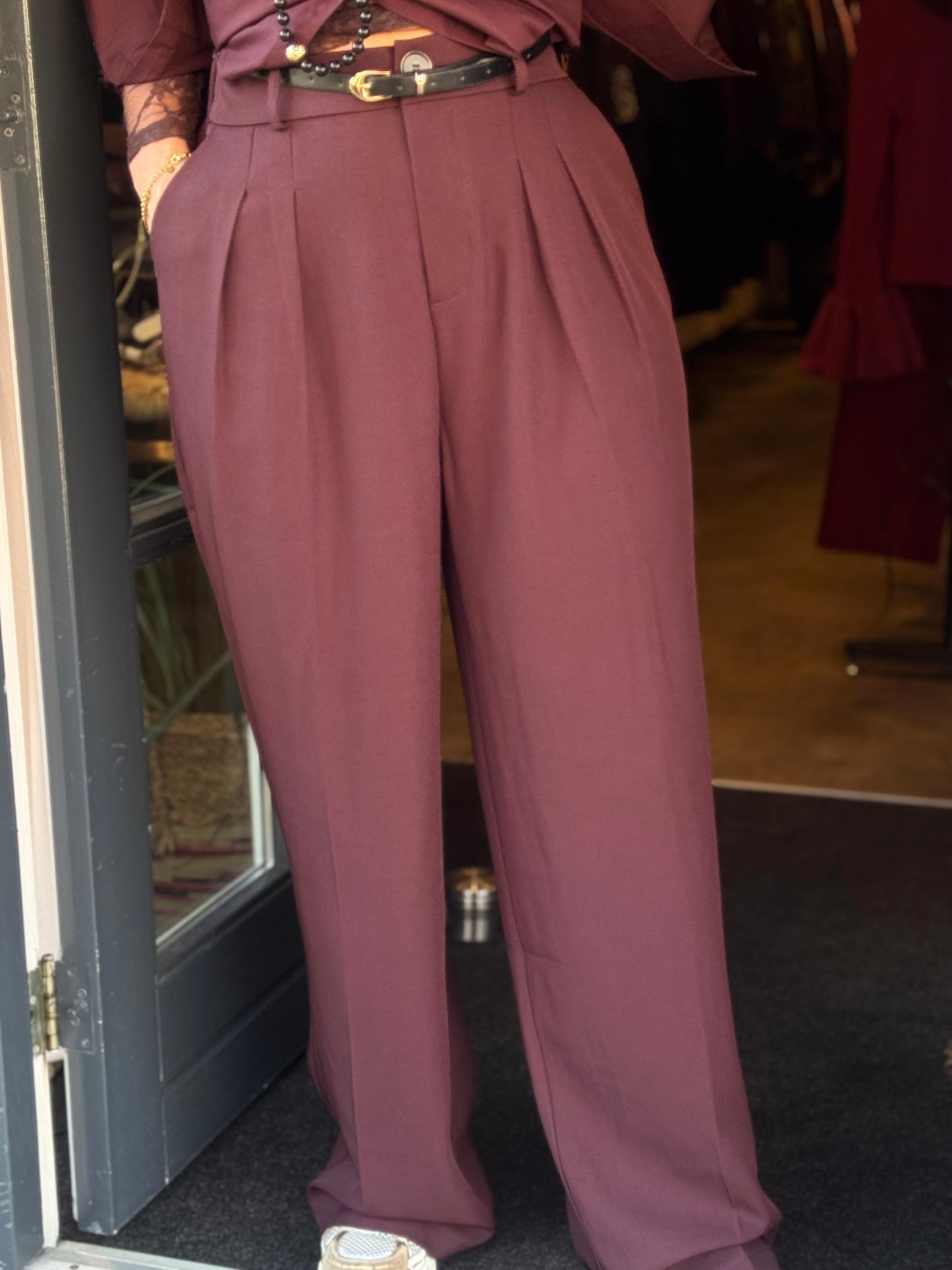 Pantalon Gabriel/ Aubergine