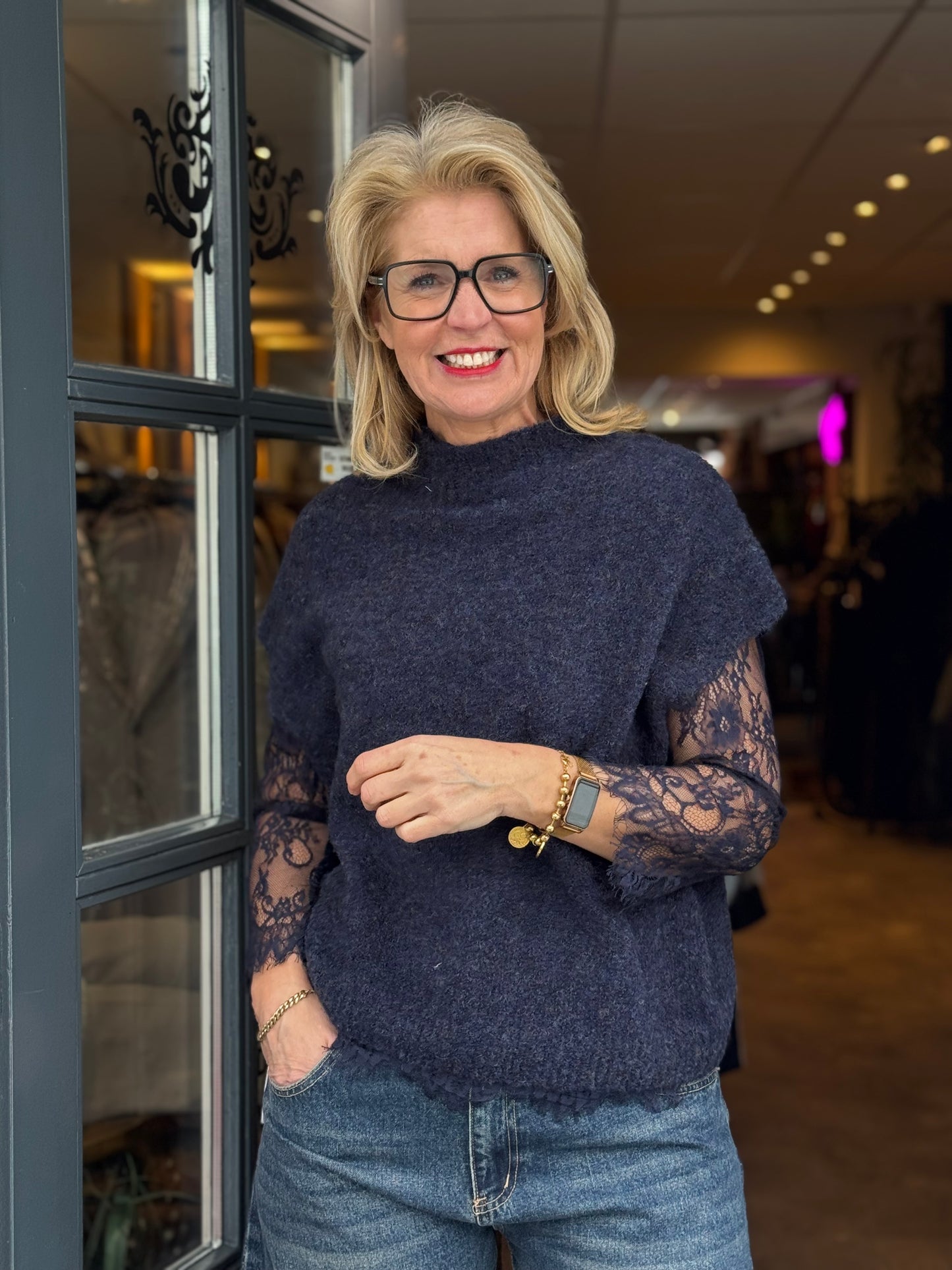 Trui Elegance 2 in 1/ D Blauw