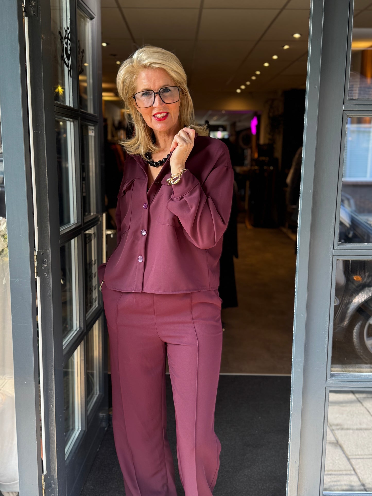 2-delig set Chique & Sporty / bordeaux