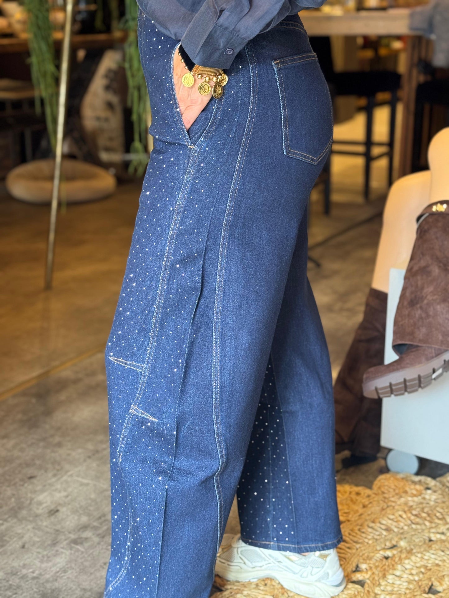 Jeans Barrel/ sparkle