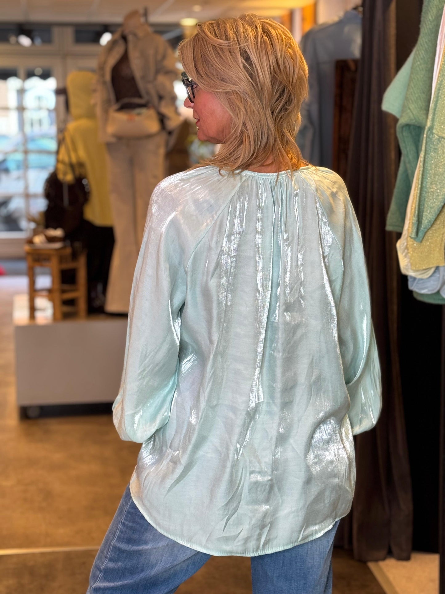 Blouse Shine/ Zee Groen