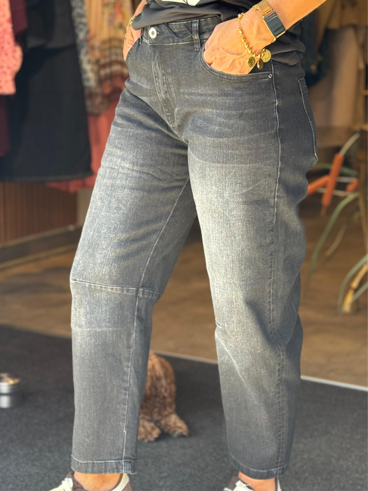 Jeans Nora Barrel/ Grey