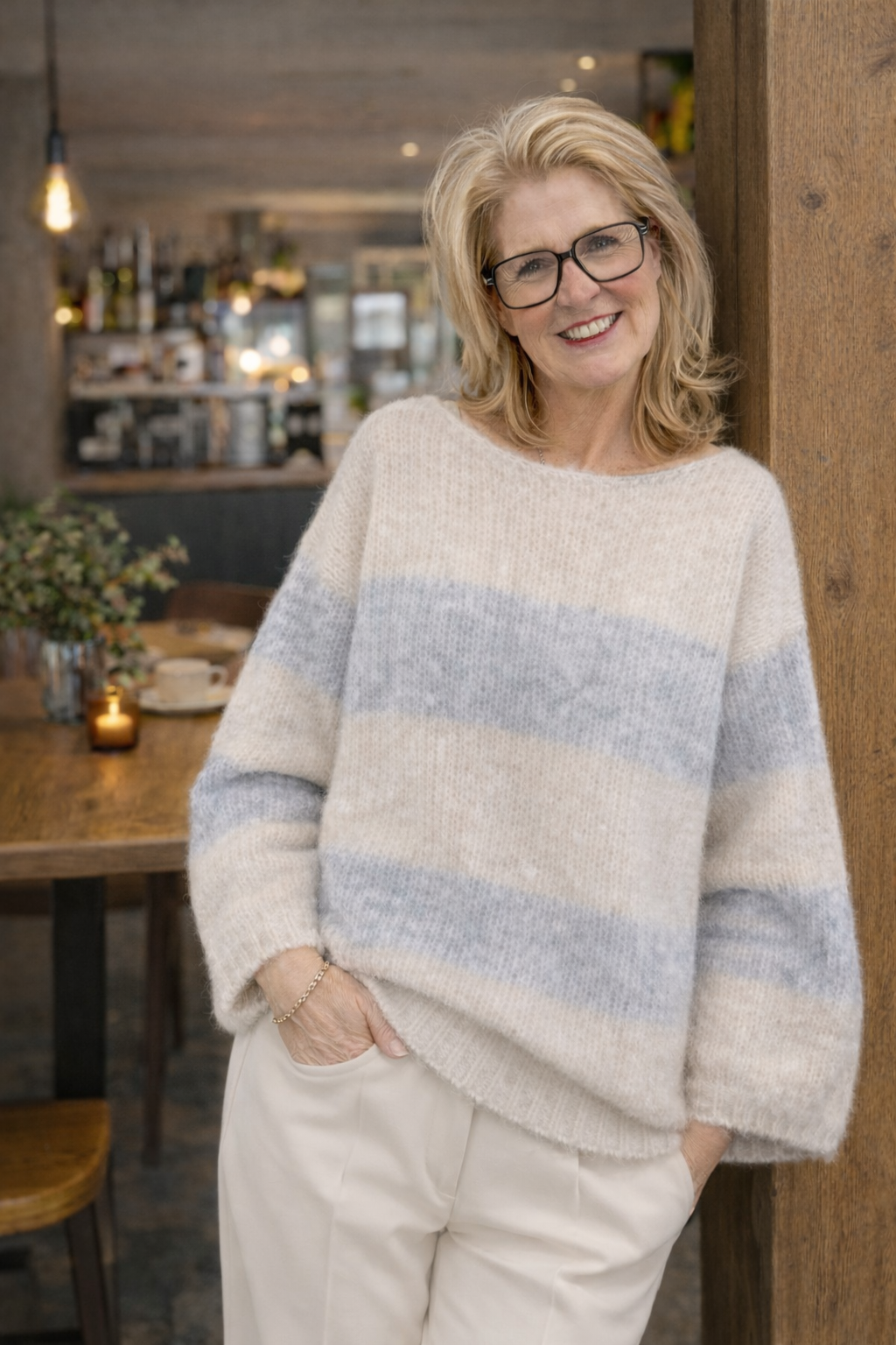 Trui Gijs / grijs/creme