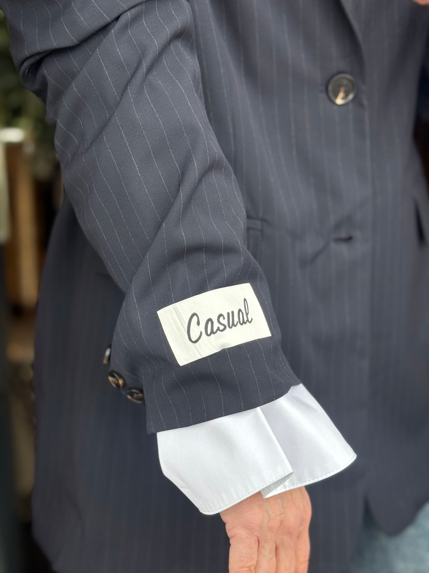 Blazer Pinstripe / D Blauw