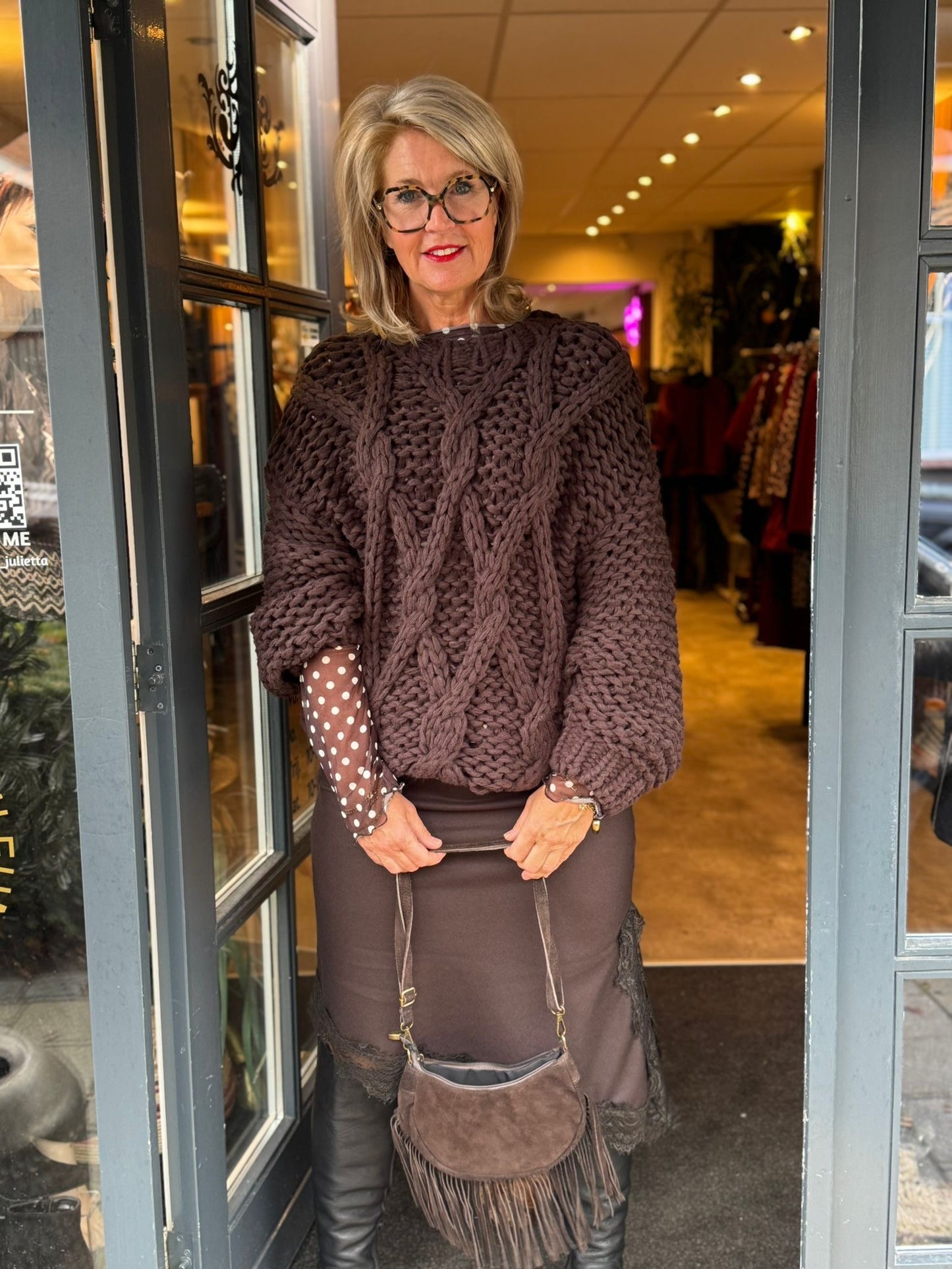 Trui Heavy / Donker Bruin