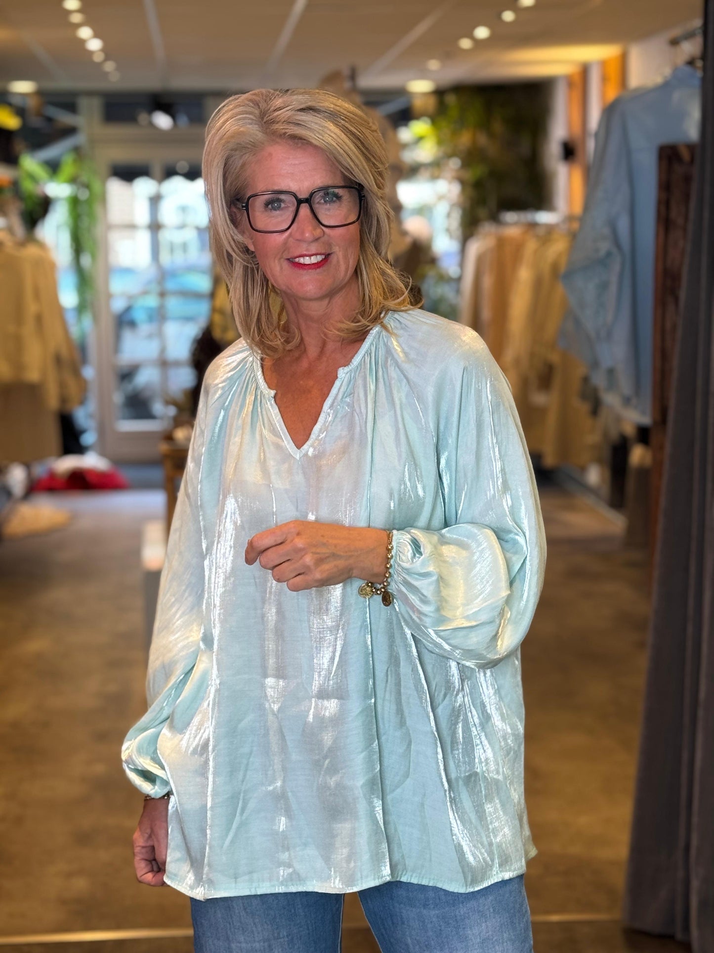 Blouse Shine/ Zee Groen