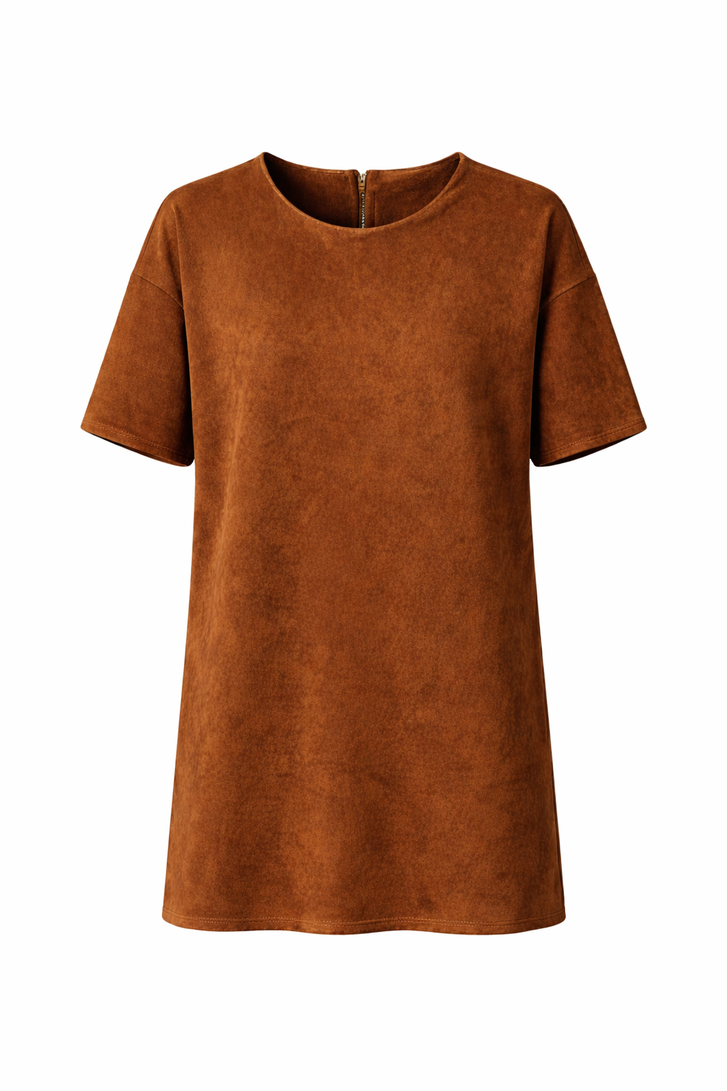 Jurk Suede Look/ camel