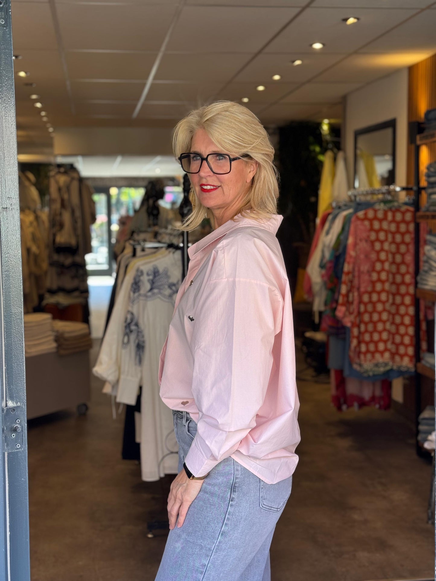 Blouse Love/ roze