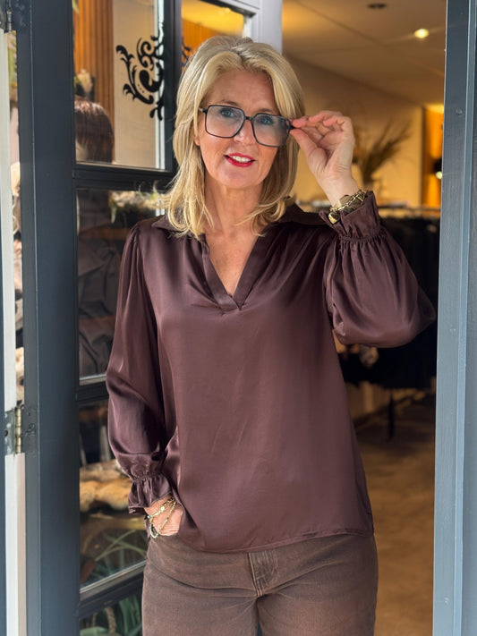 Blouse Soft Glow/ Bruin