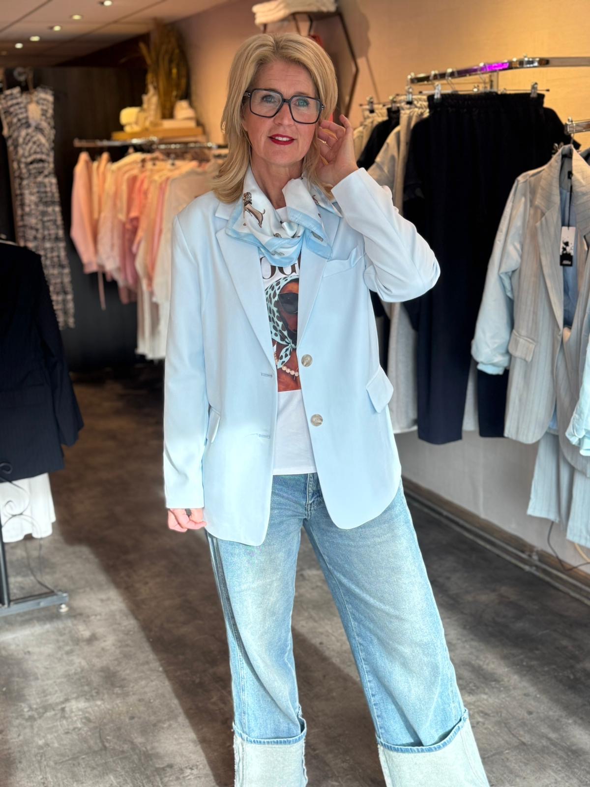 Blazer Oversized/ Lichtblauw