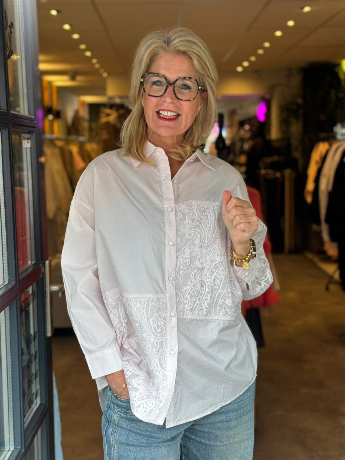 Blouse Libre Lace/ baby roze