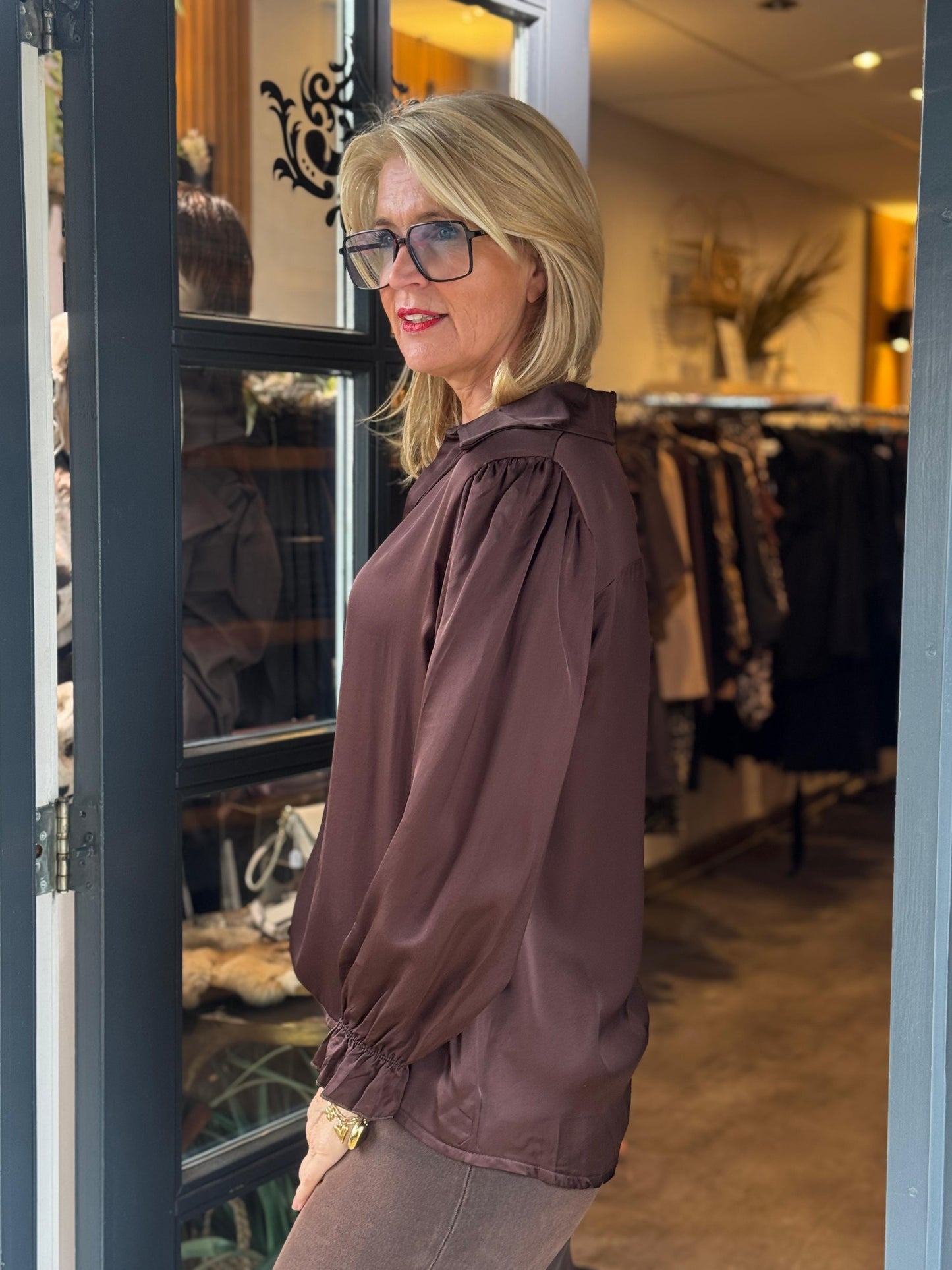 Blouse Soft Glow/ Bruin