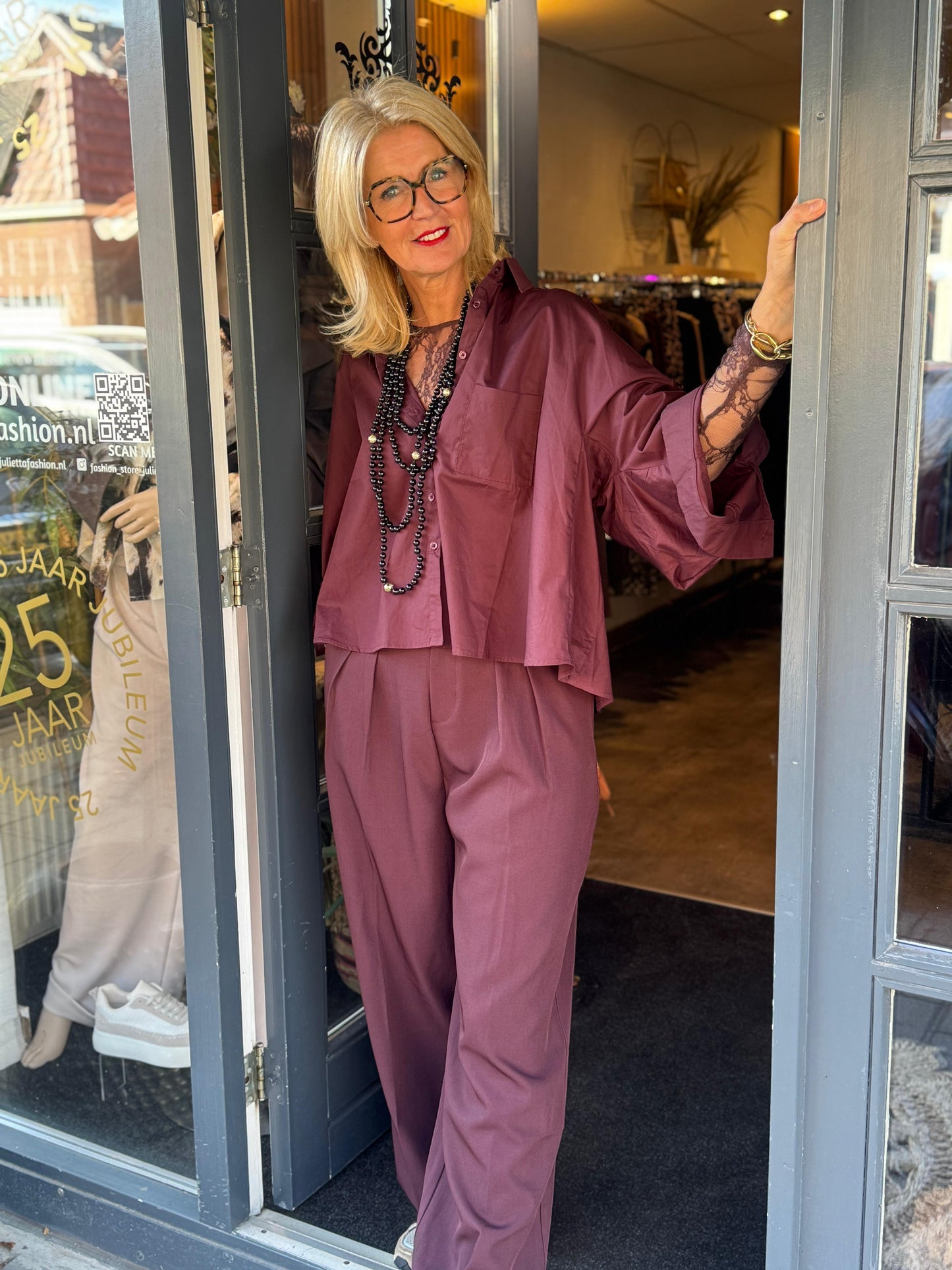 Pantalon Gabriel/ Aubergine