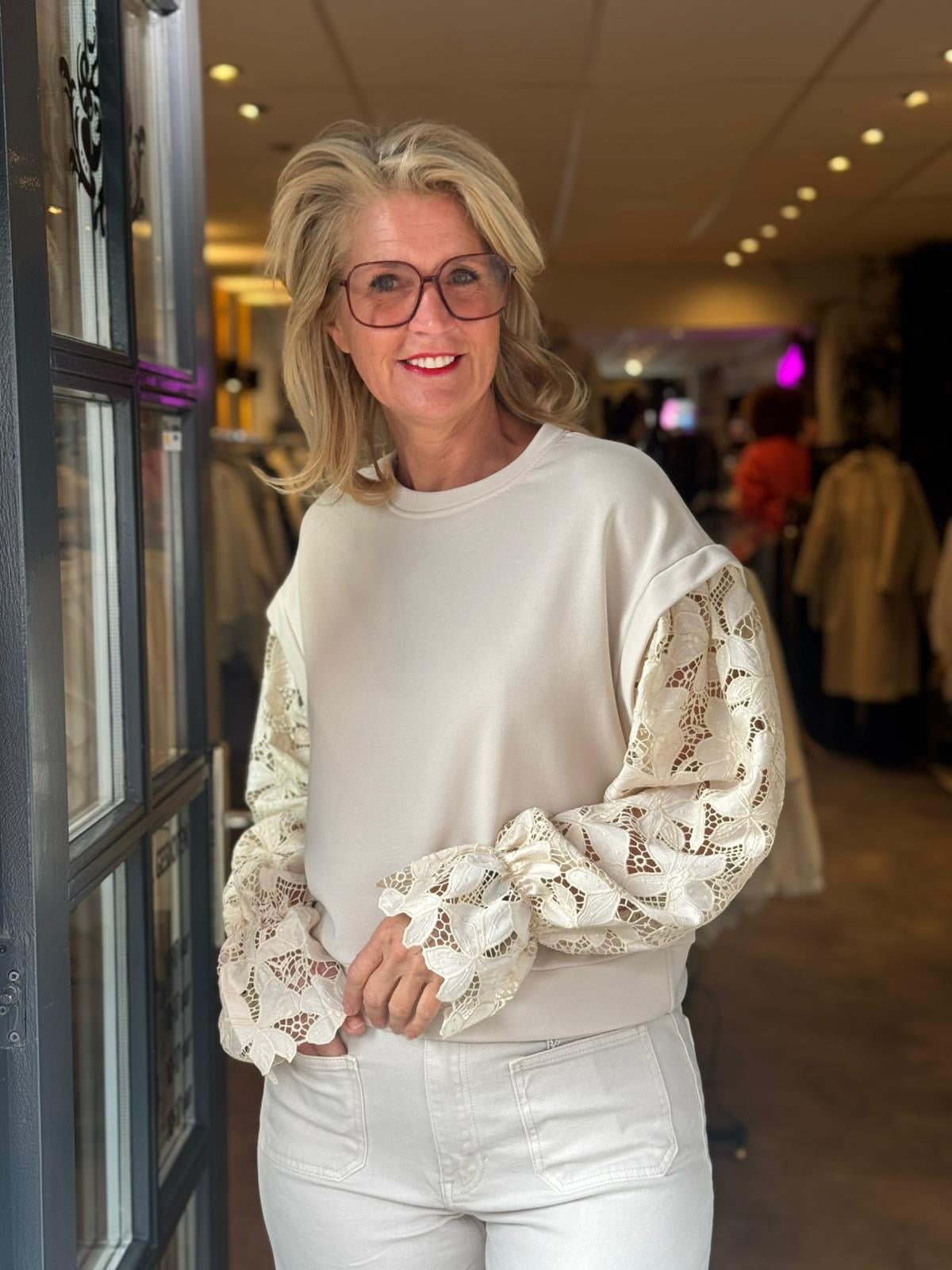 💥DEAL Sweater kant/ crème