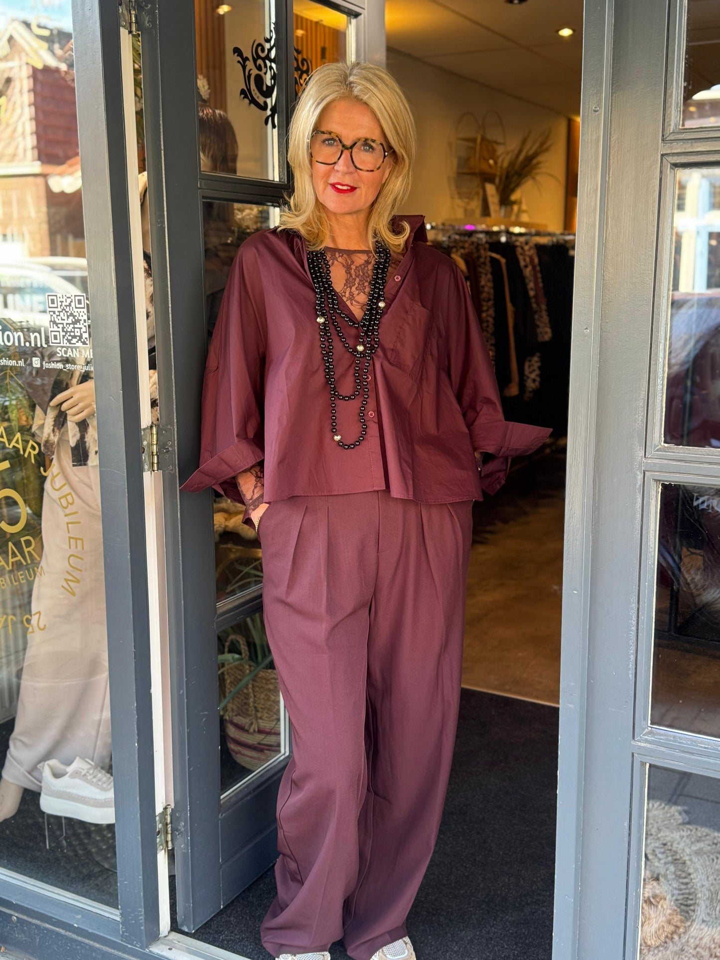 Pantalon Gabriel/ Aubergine