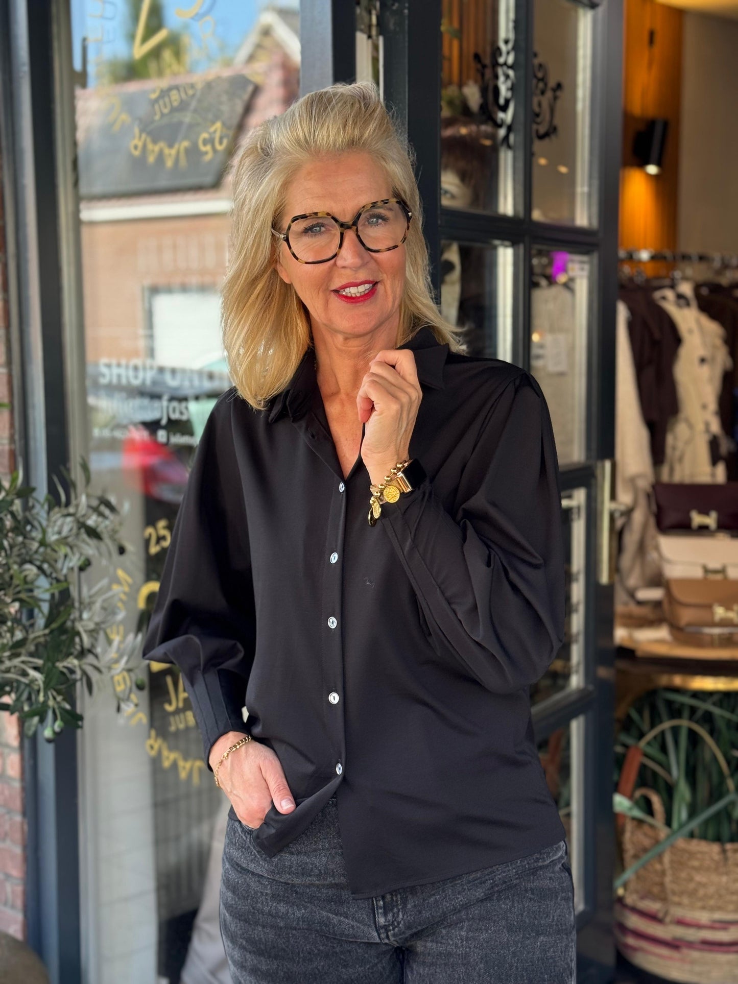 Soft Blouse/ zwart