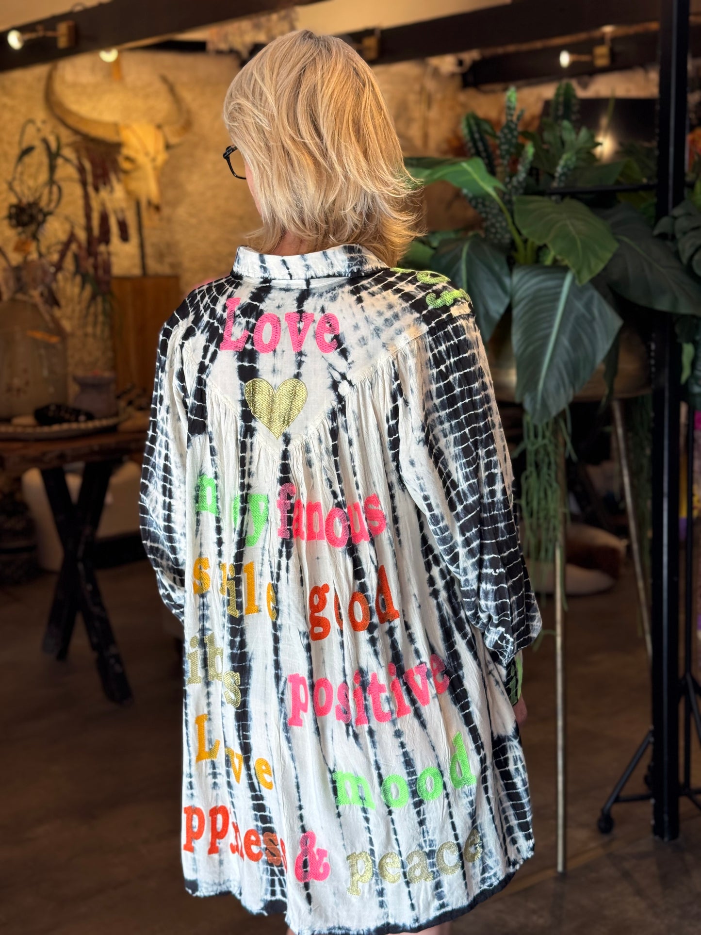 Jurk Love / tie-dye