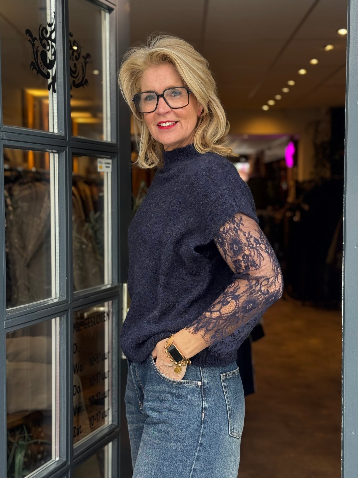 Trui Elegance 2 in 1/ D Blauw