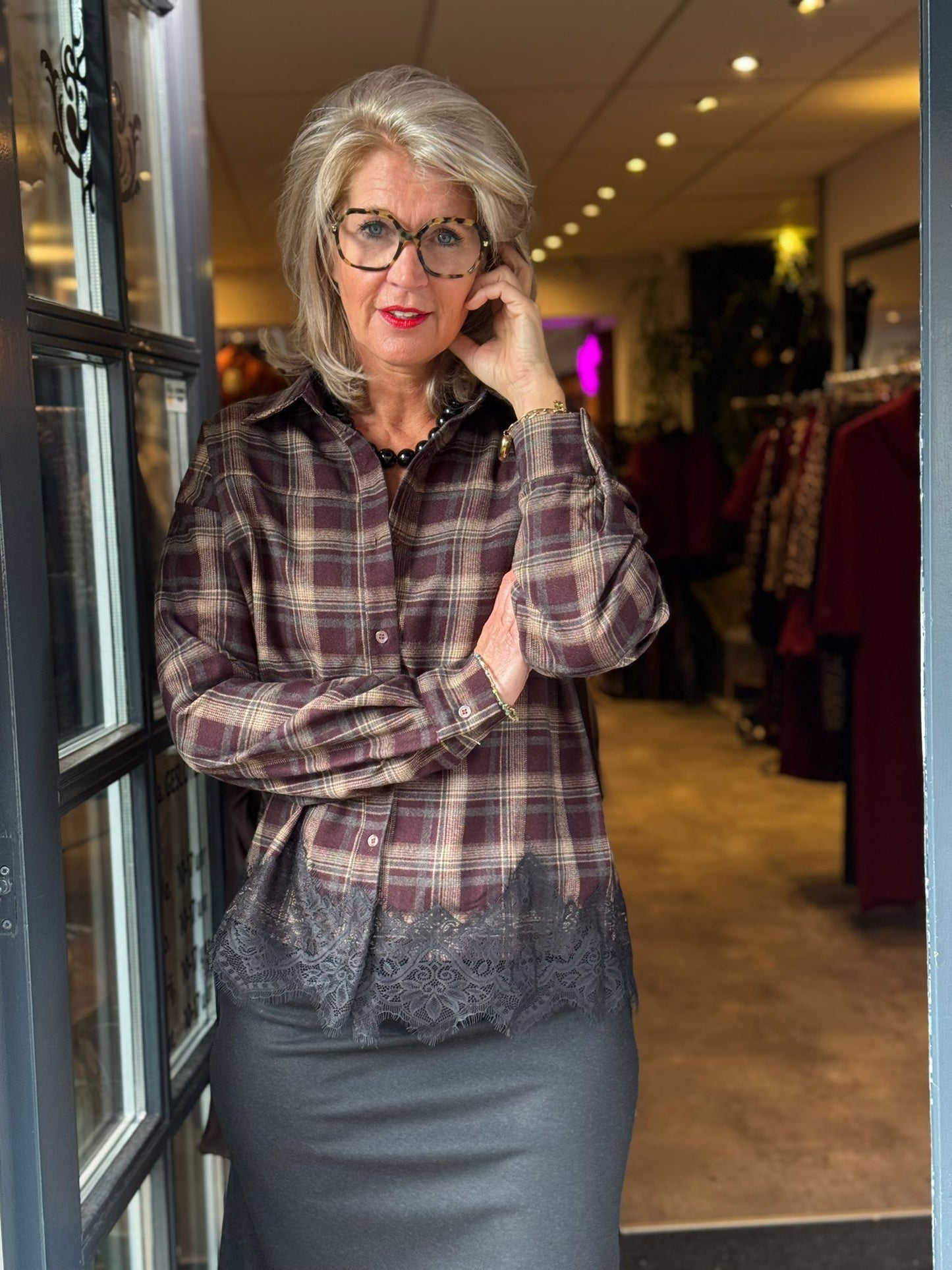 Blouse Grace / Bruin