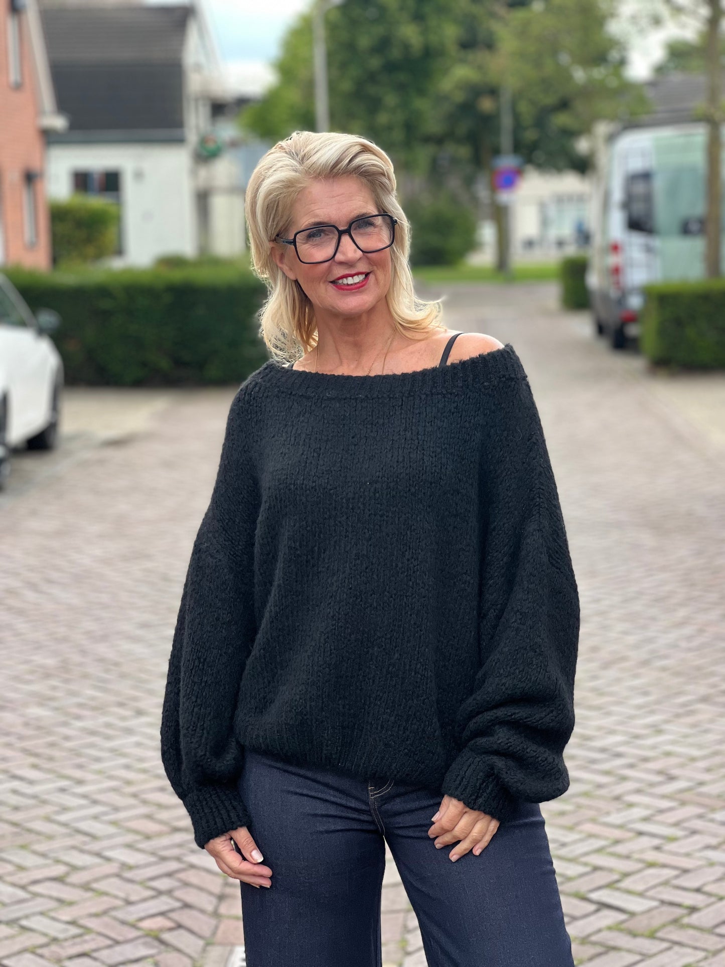 Soft Knitt Trui / Zwart