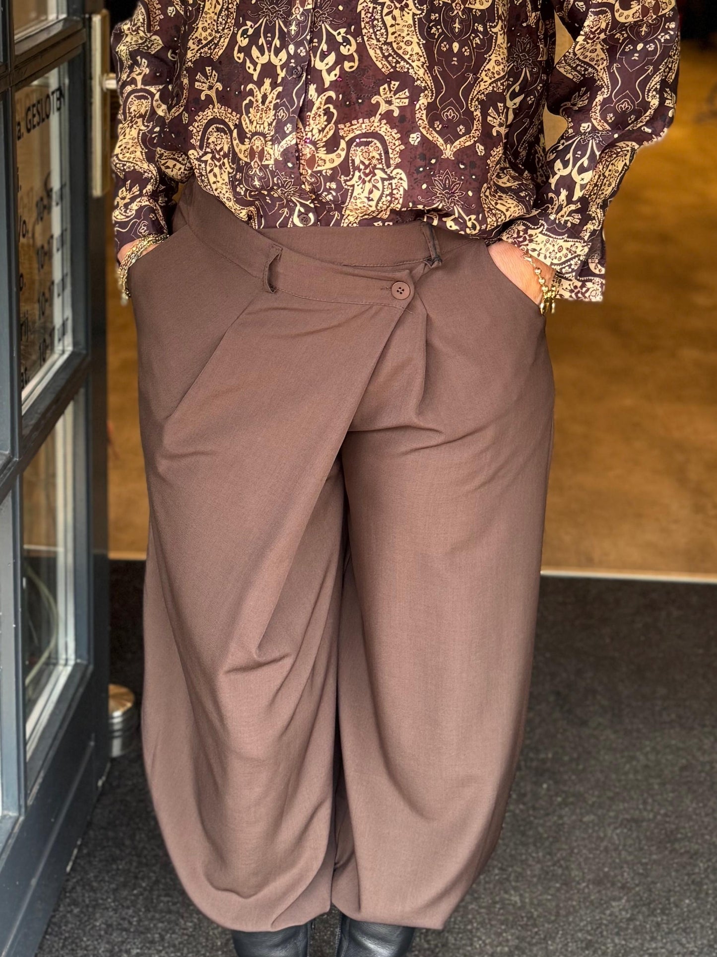 Broek overslag/ Bruin