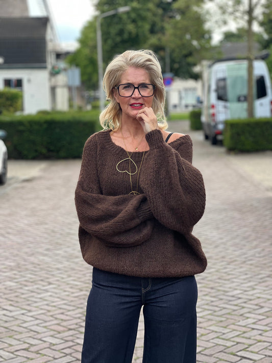 Soft Knitt Trui / Bruin