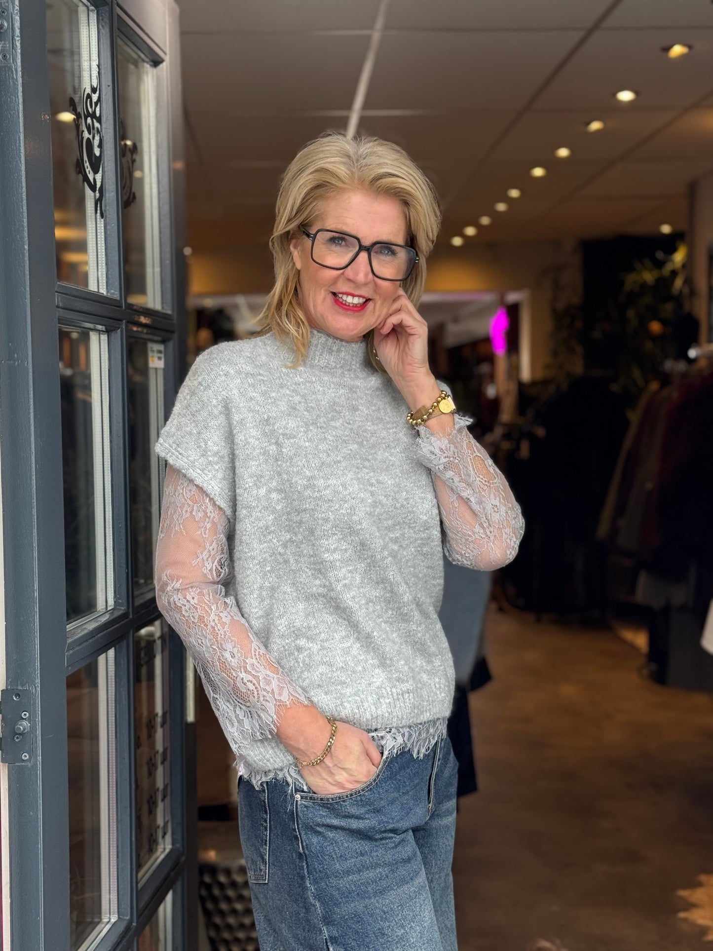 Trui Elegance 2 in 1/ Grijs