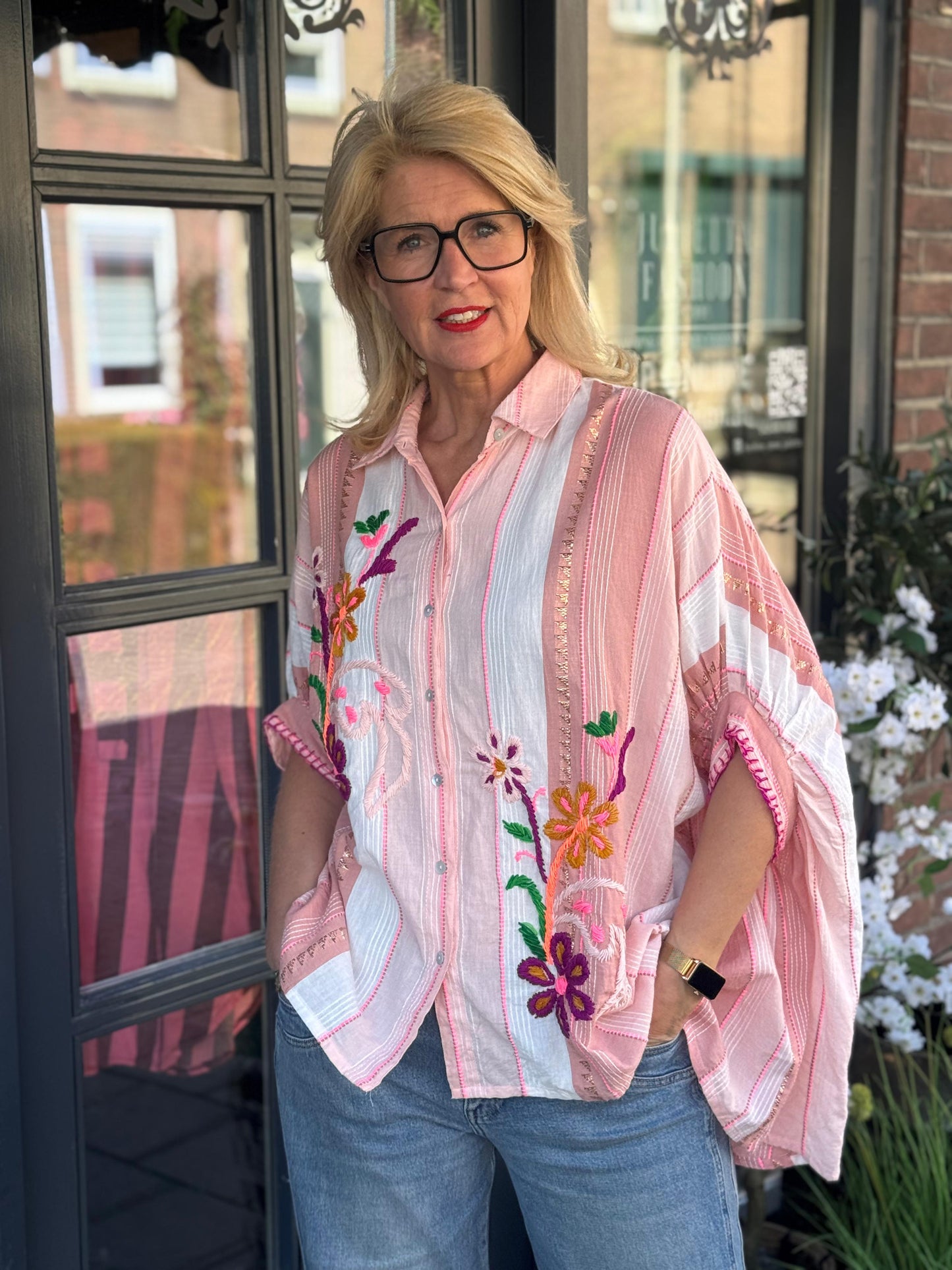 💥DEAL Blouse Gold & Silver/ Roze