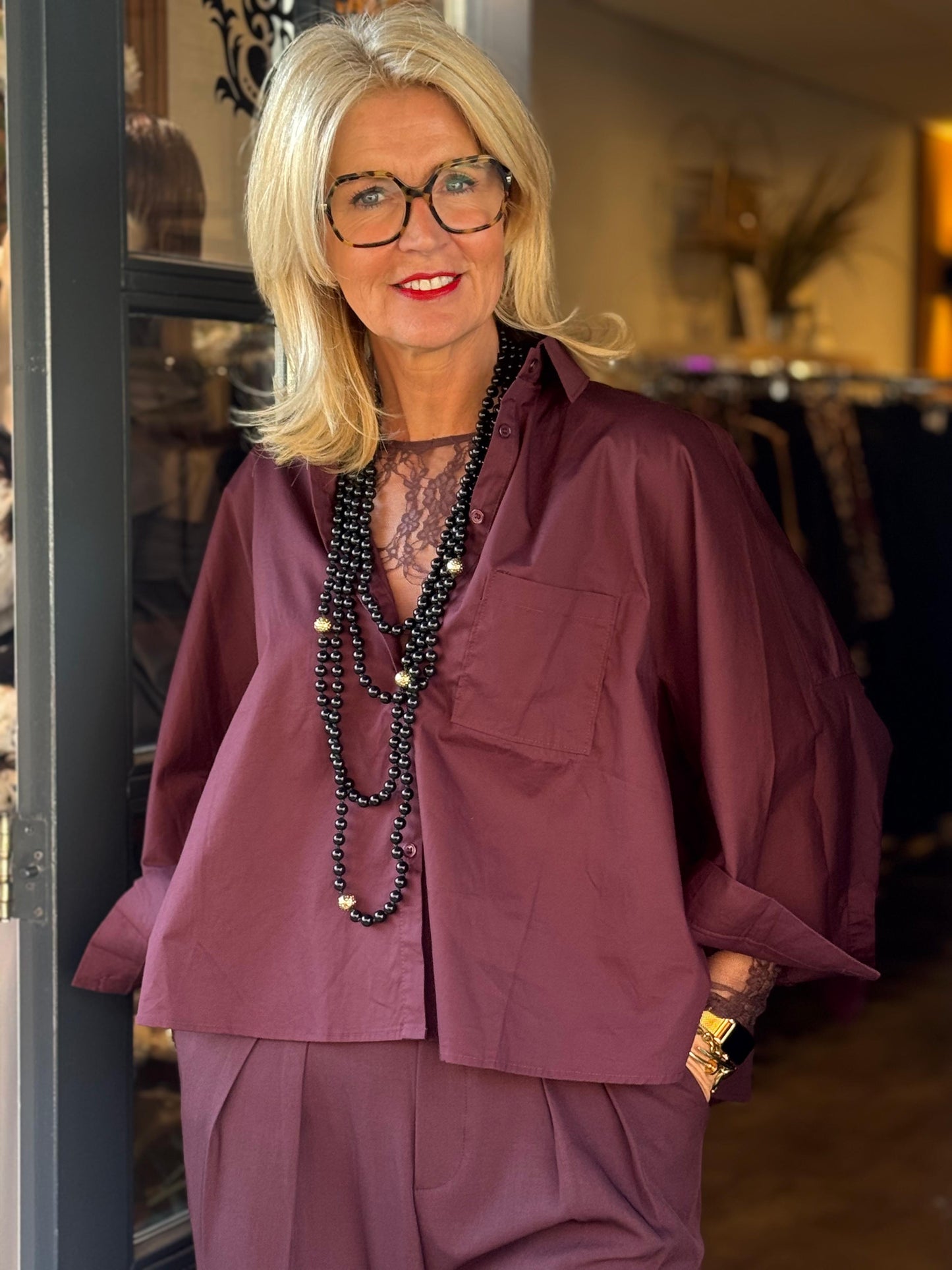 Blouse Aire/ Aubergine