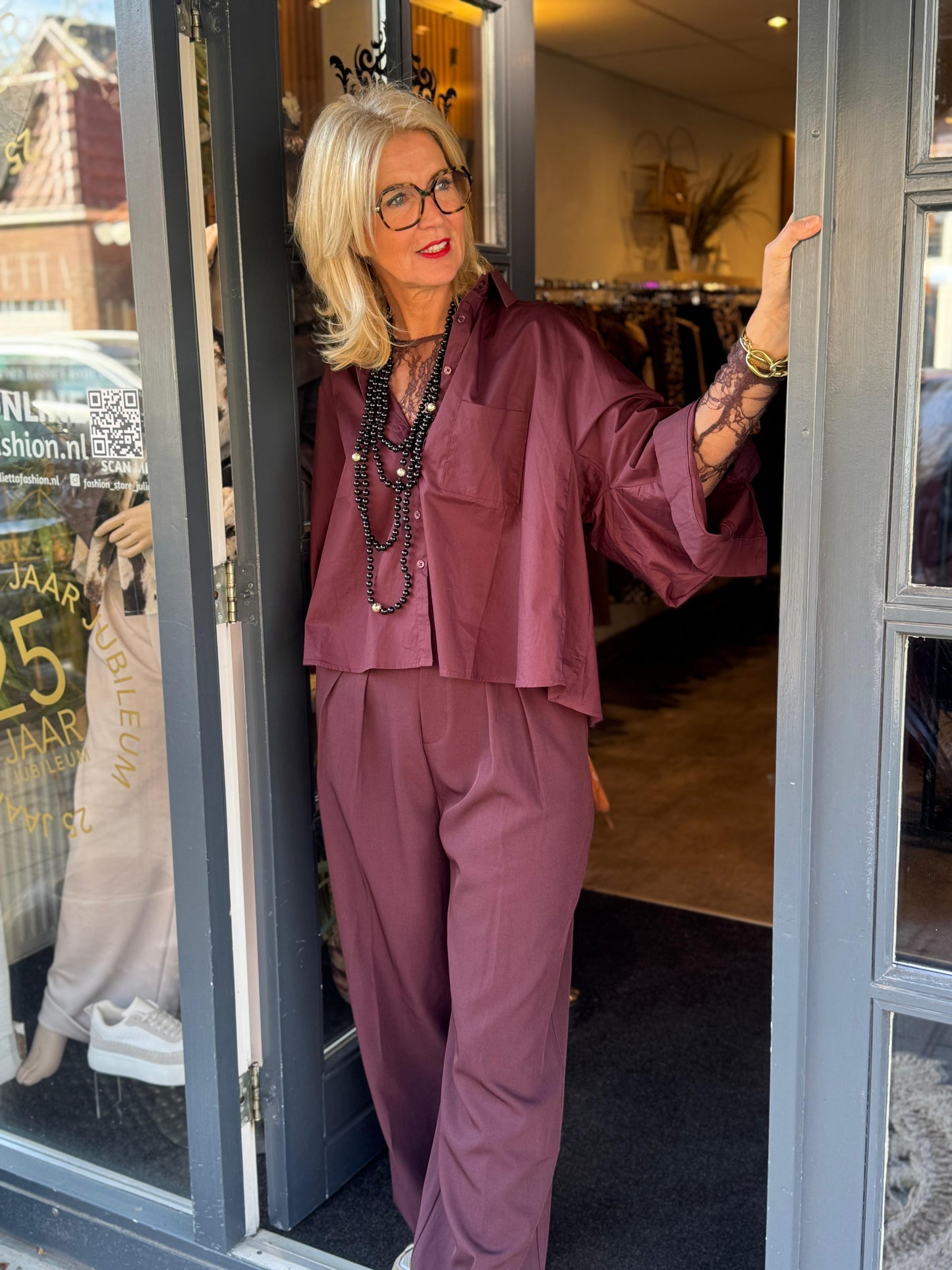 Blouse Aire/ Aubergine