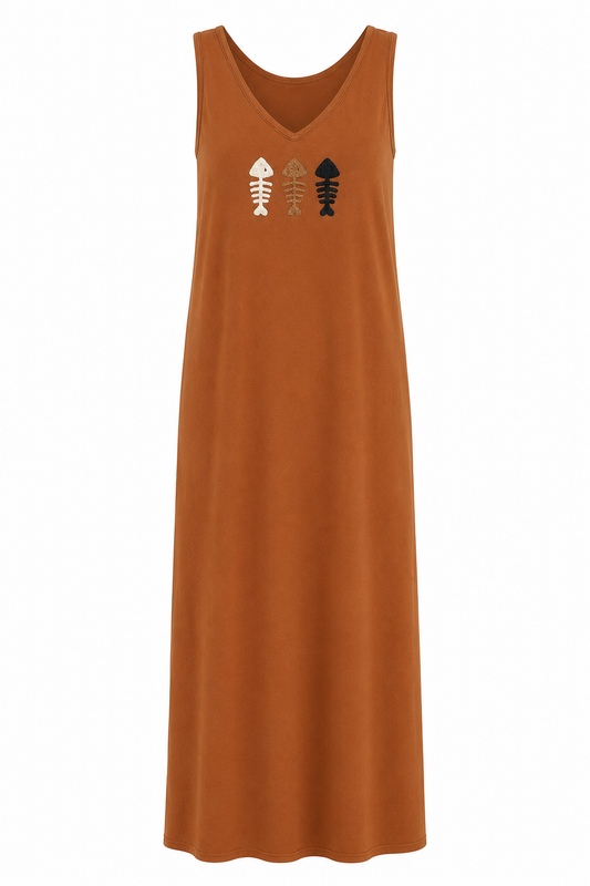 Jurk Tricot/ Roest