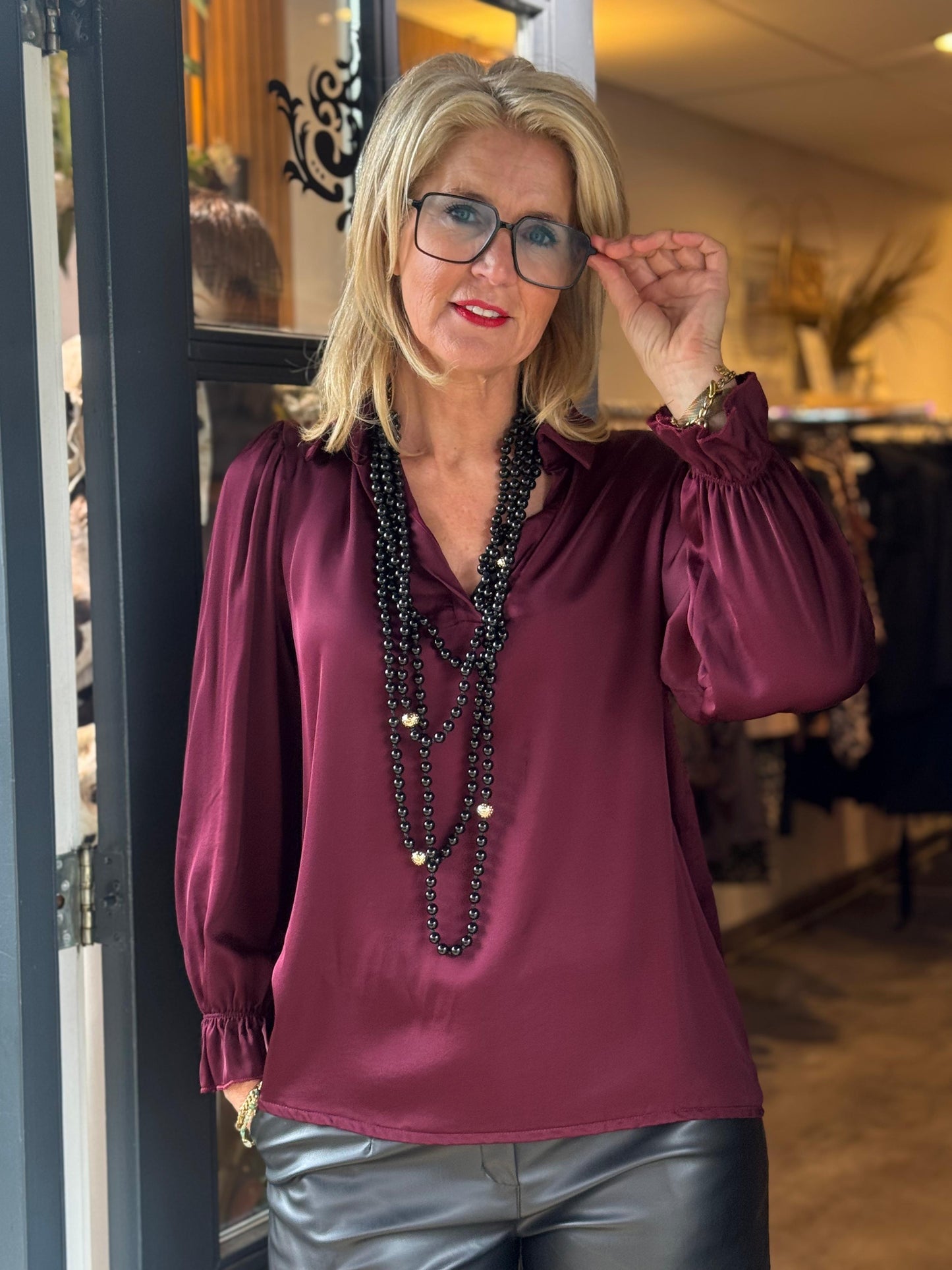 Blouse Soft Glow/ Aubergine