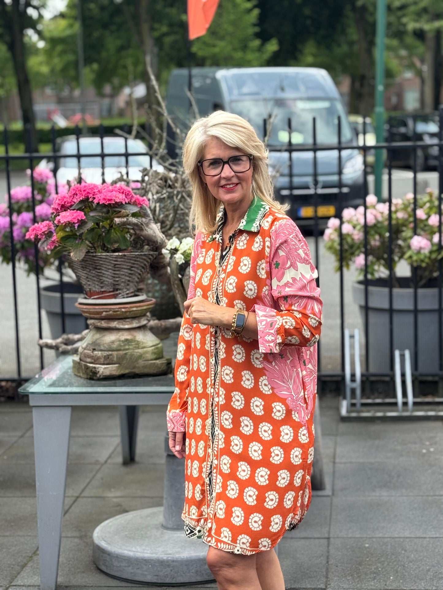 Jurk Coral/ midi