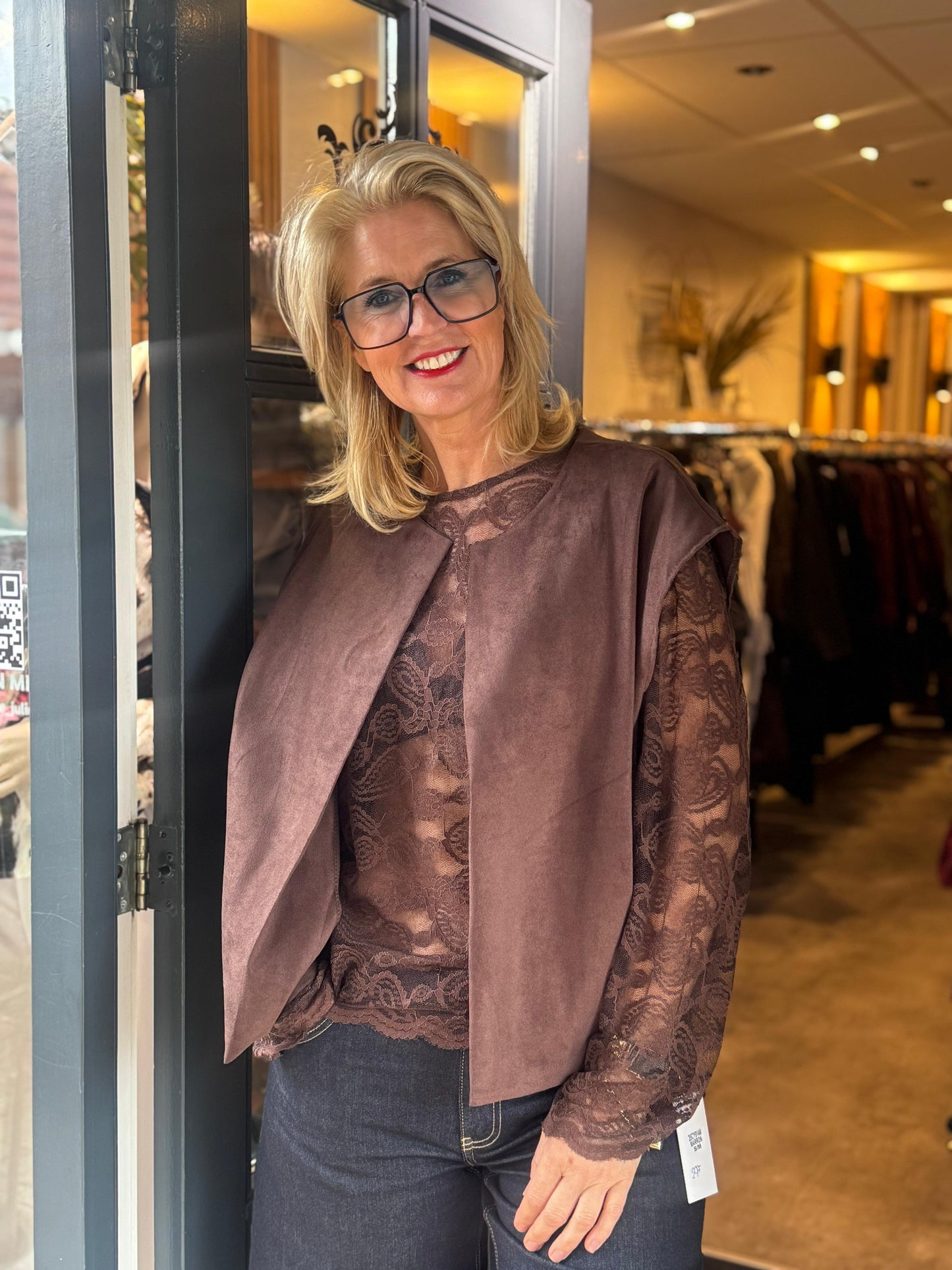 Gilet Suedine/ Mocca