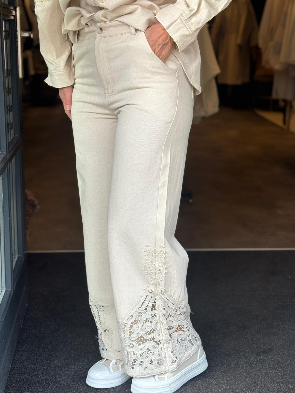 💥DEAL Jeans Boho Lace/ crème