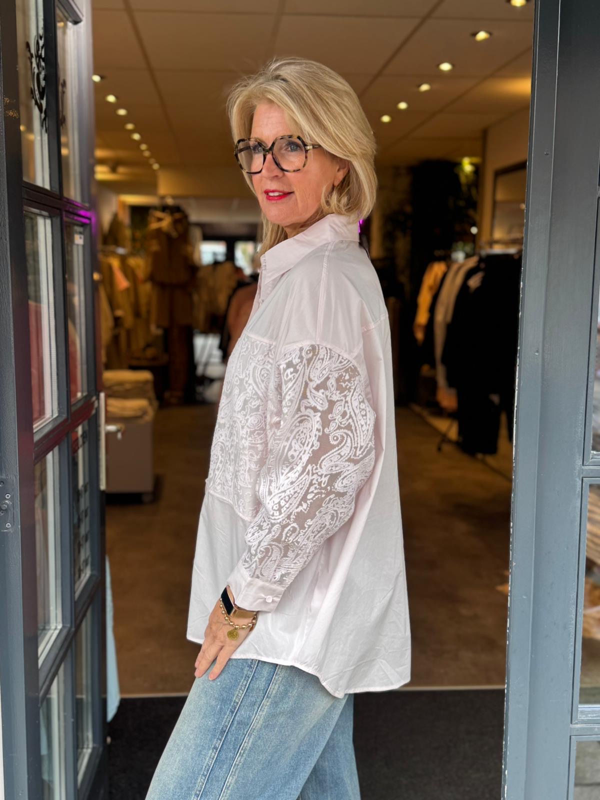 Blouse Libre Lace/ baby roze