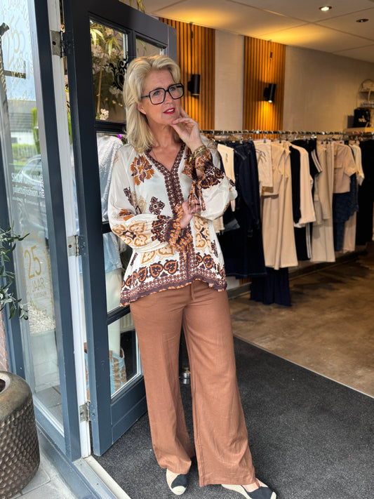 Broek Linnen / Mocca