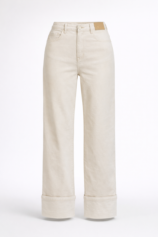 Jeans queen hearts omslag/ ecru