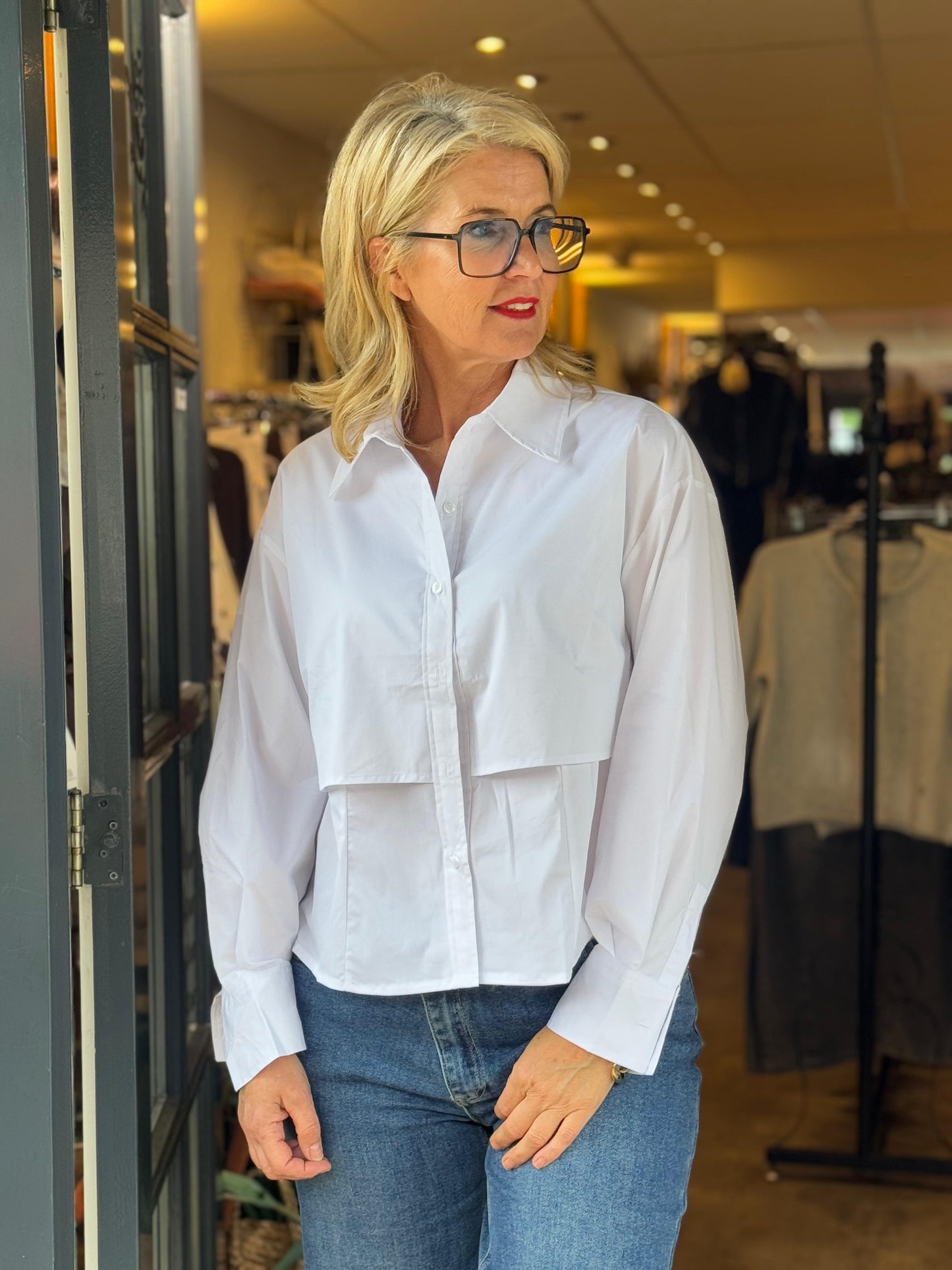 Blouse Trench Twist/ Wit