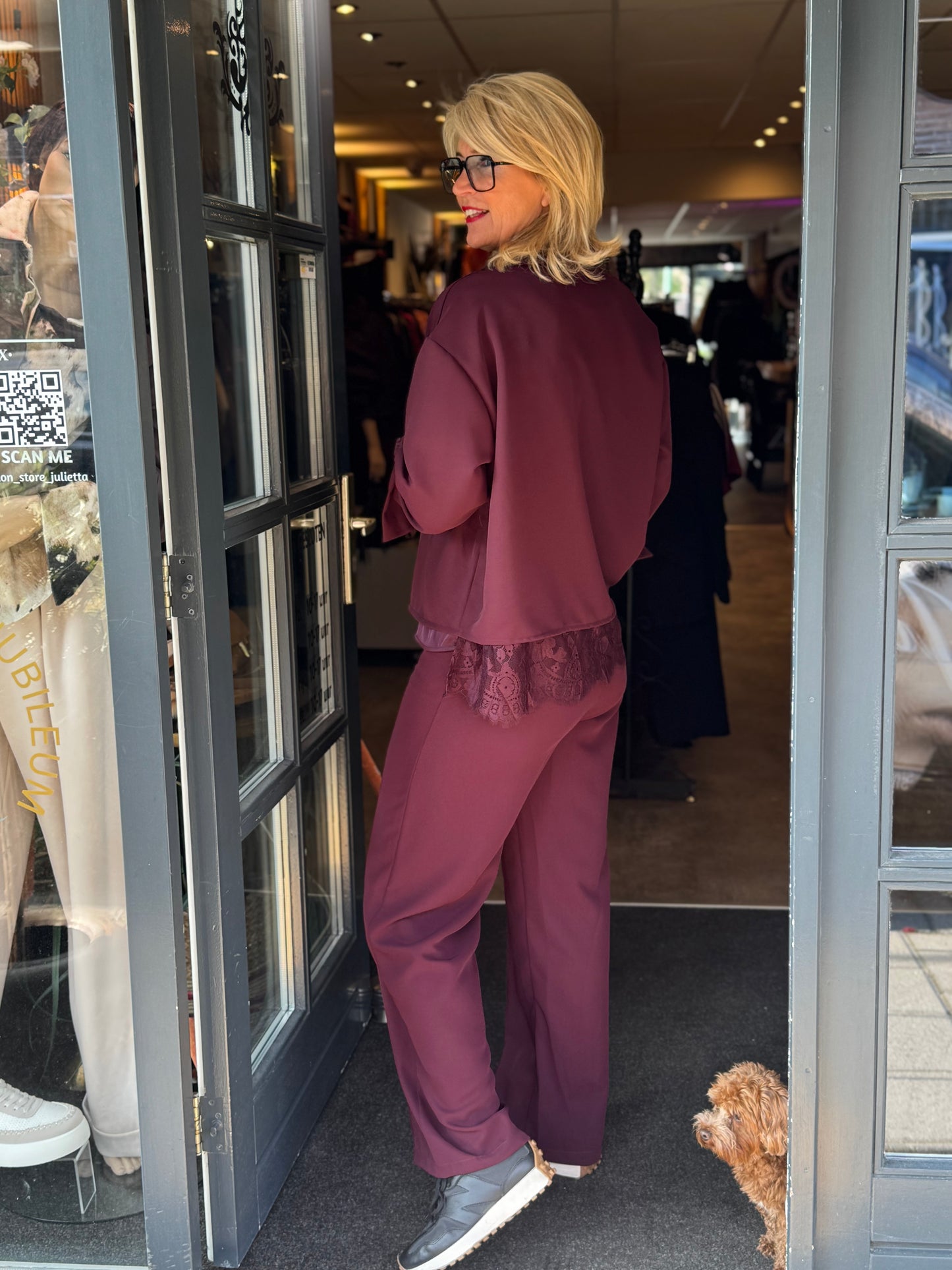 2-delig set Chique & Sporty / bordeaux