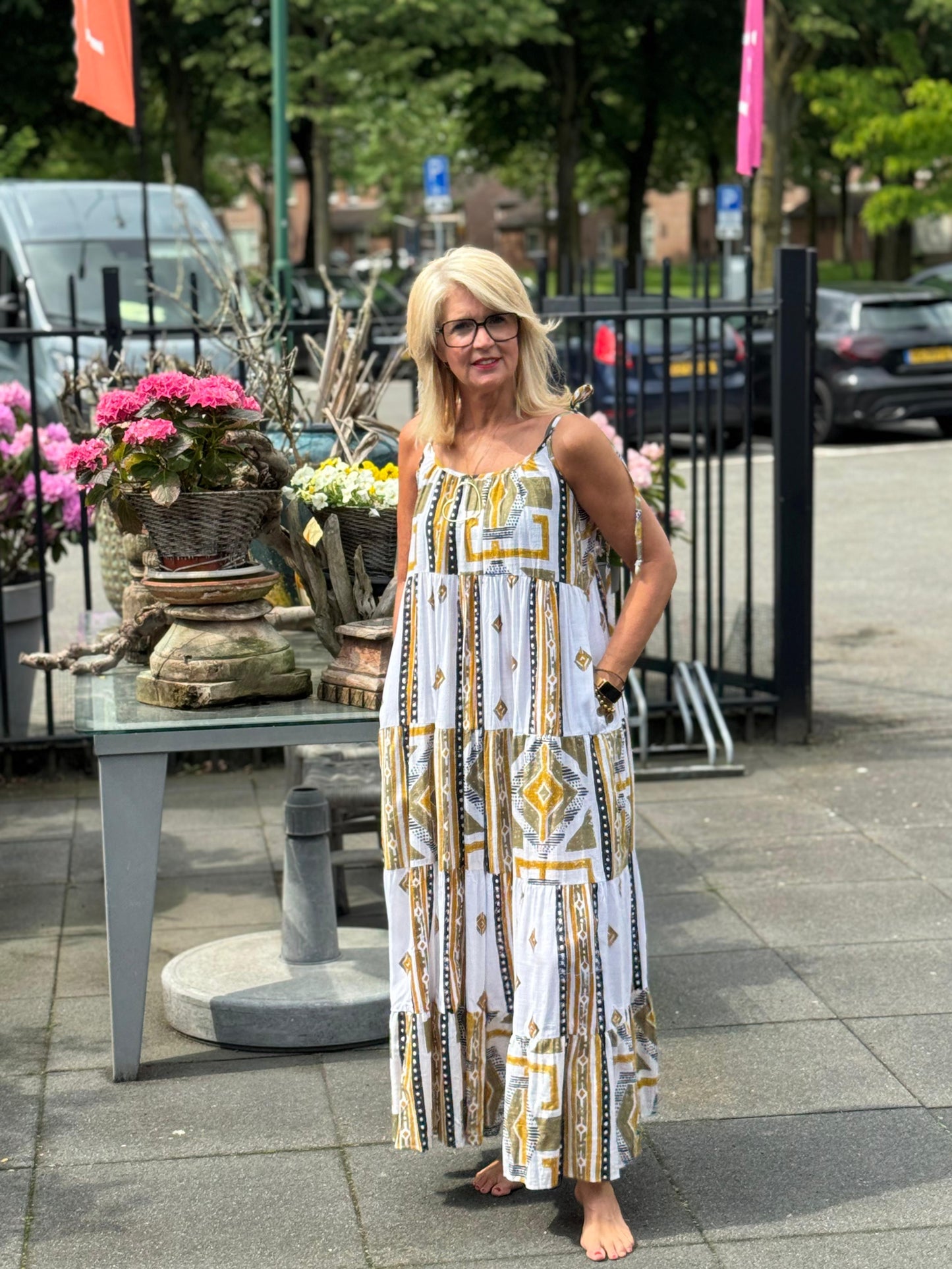 Jurk Tan/ maxi