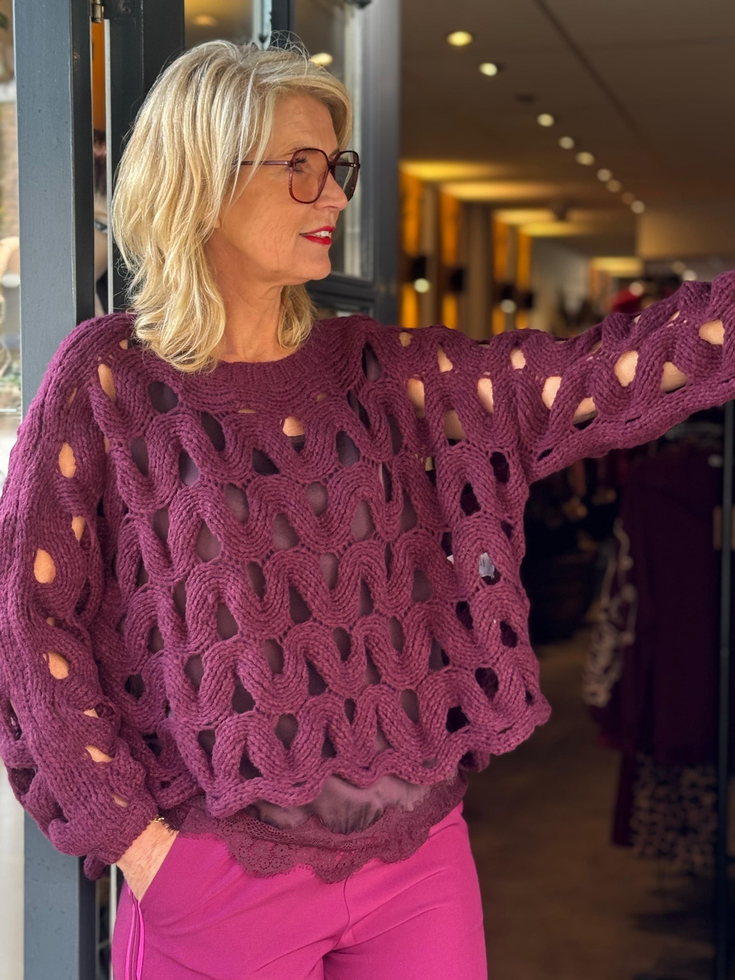 Trui Breezy/ Bordeaux