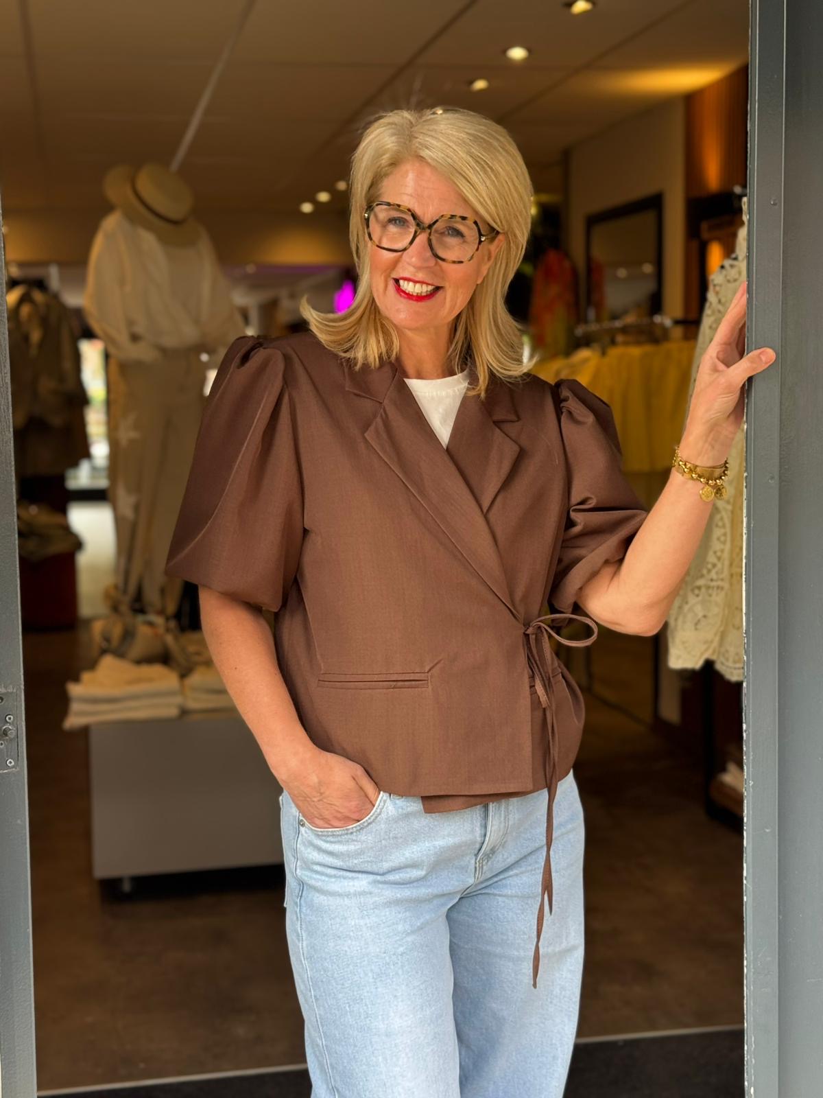 Blazer overslag/ Bruin