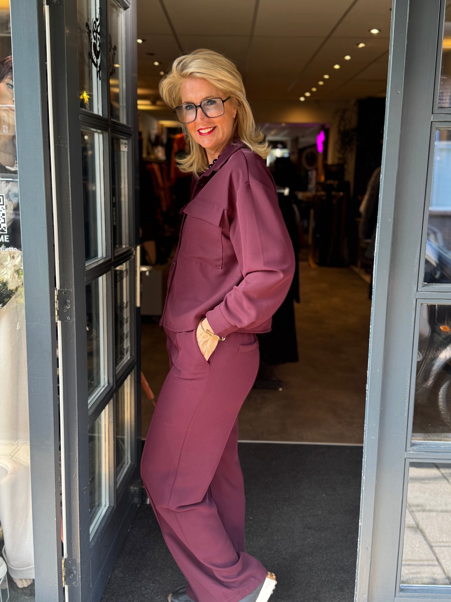 2-delig set Chique & Sporty / bordeaux