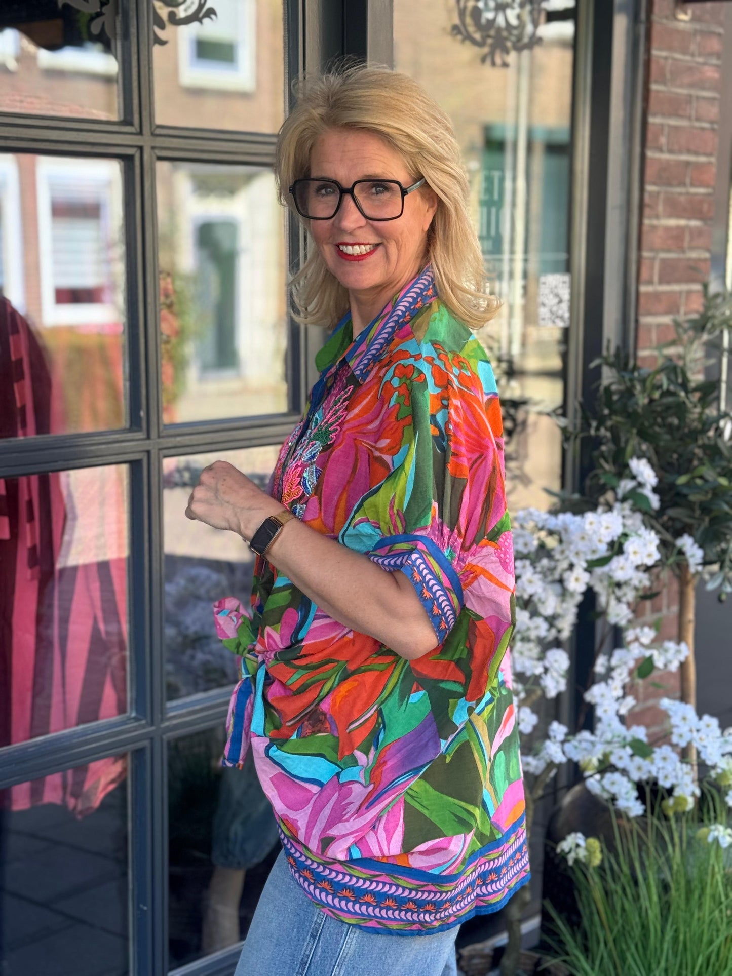 💥DEAL Blouse Gold&Silver/ print Roze