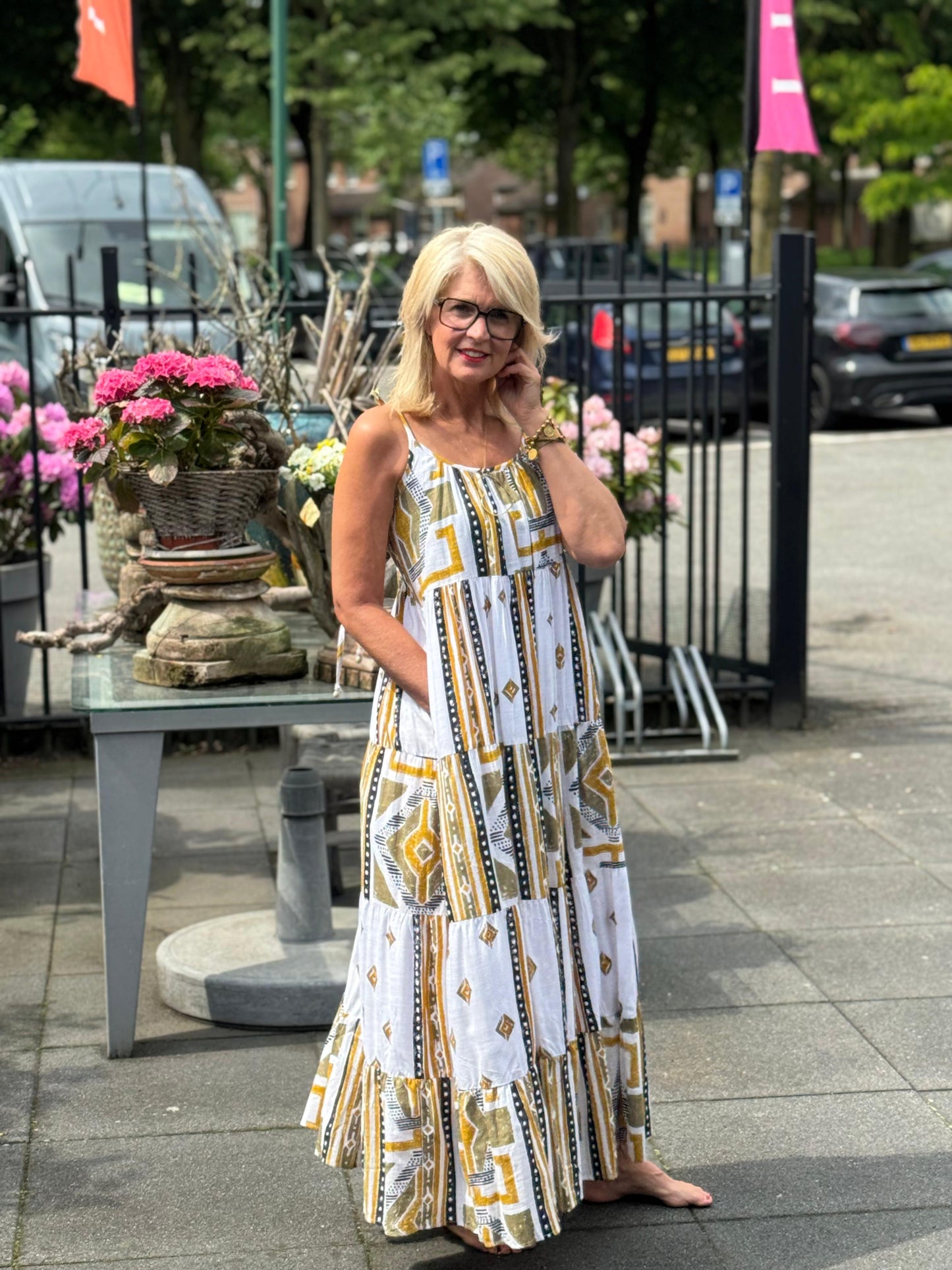 Jurk Tan/ maxi