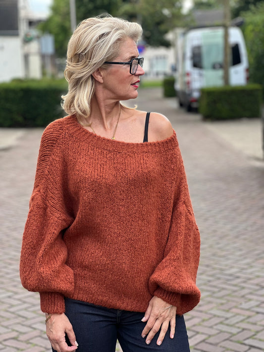 Soft Knitt Trui / Roest