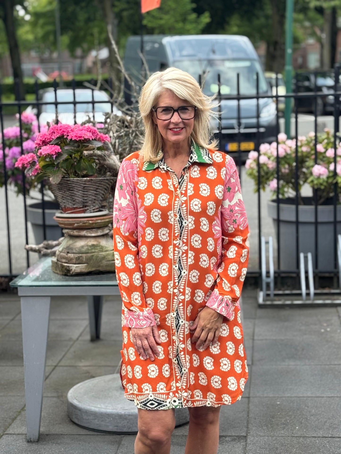 Jurk Coral/ midi
