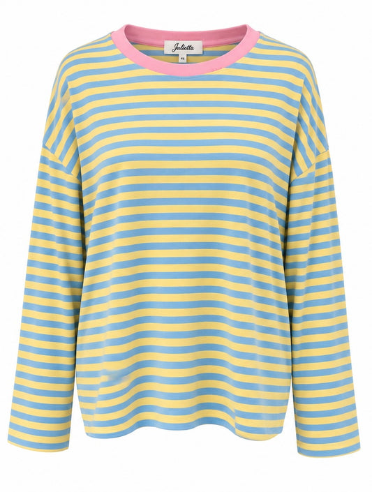 Sweater Stripe/ GeelGroen